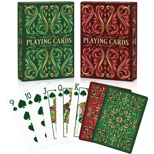 Wkchxd green deck with hot foil box for elegant parties