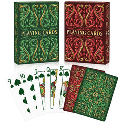 Wkchxd green deck with hot foil box for elegant parties