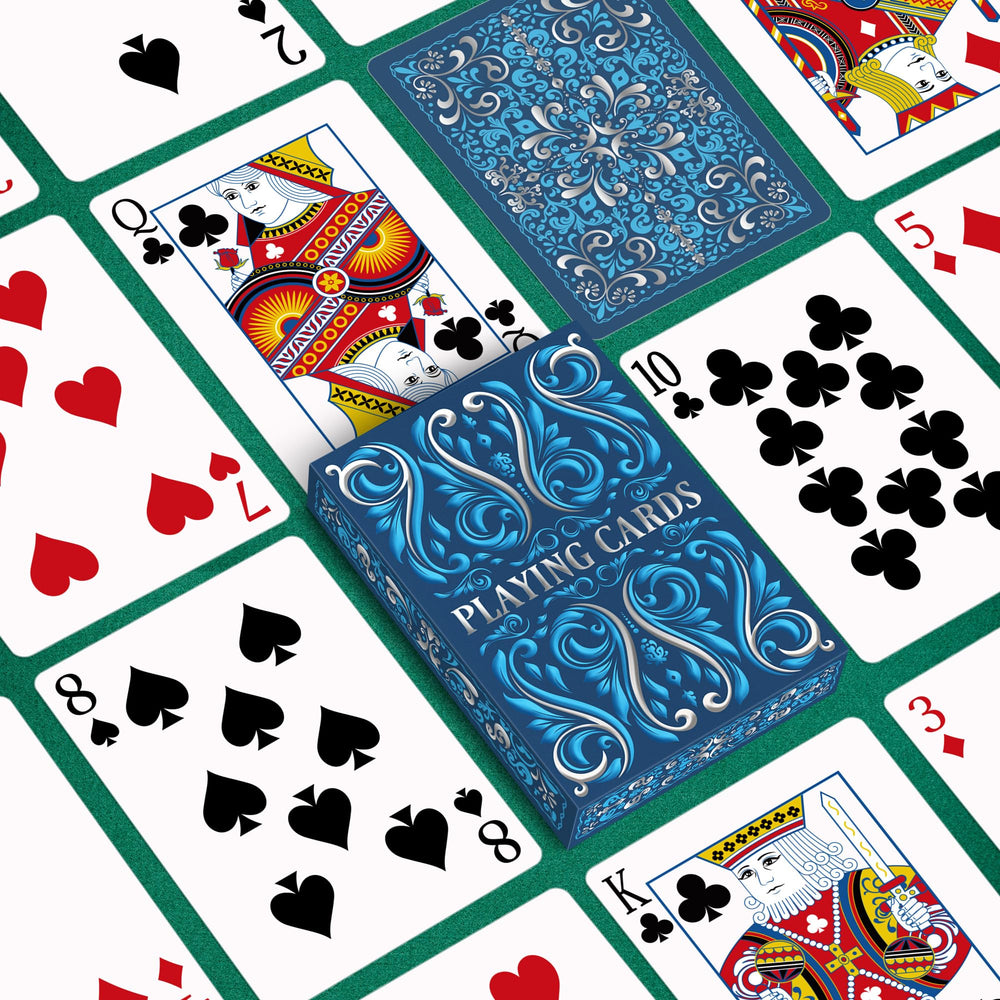 Wkchxd poker-size index cards are easy to read for Blackjack and Bridge.