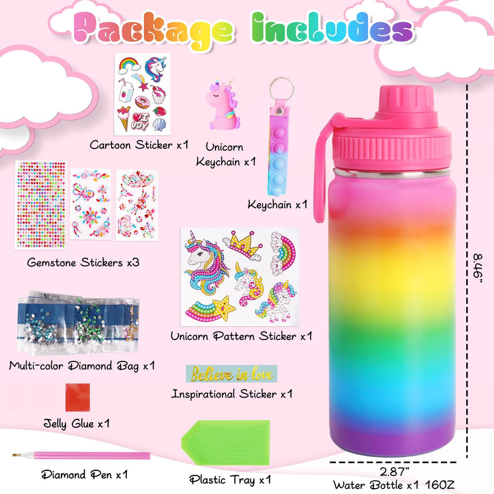 Wninbu unicorn bottle leak-proof screw top for mess-free sipping.