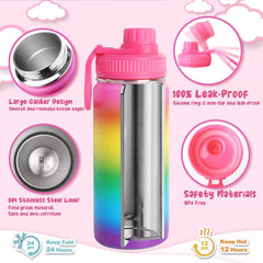 Wninbu unicorn bottle diamond art close-up with colorful stickers and glitter accents.