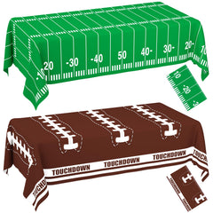 WNINK 2-pack football tablecloth packaging for easy setup and cleanup.