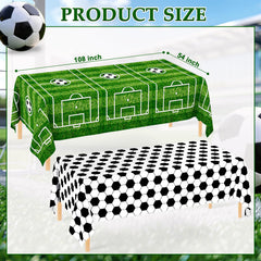 WNINK soccer tablecloth disposable rectangle, simple cleanup after the celebration.
