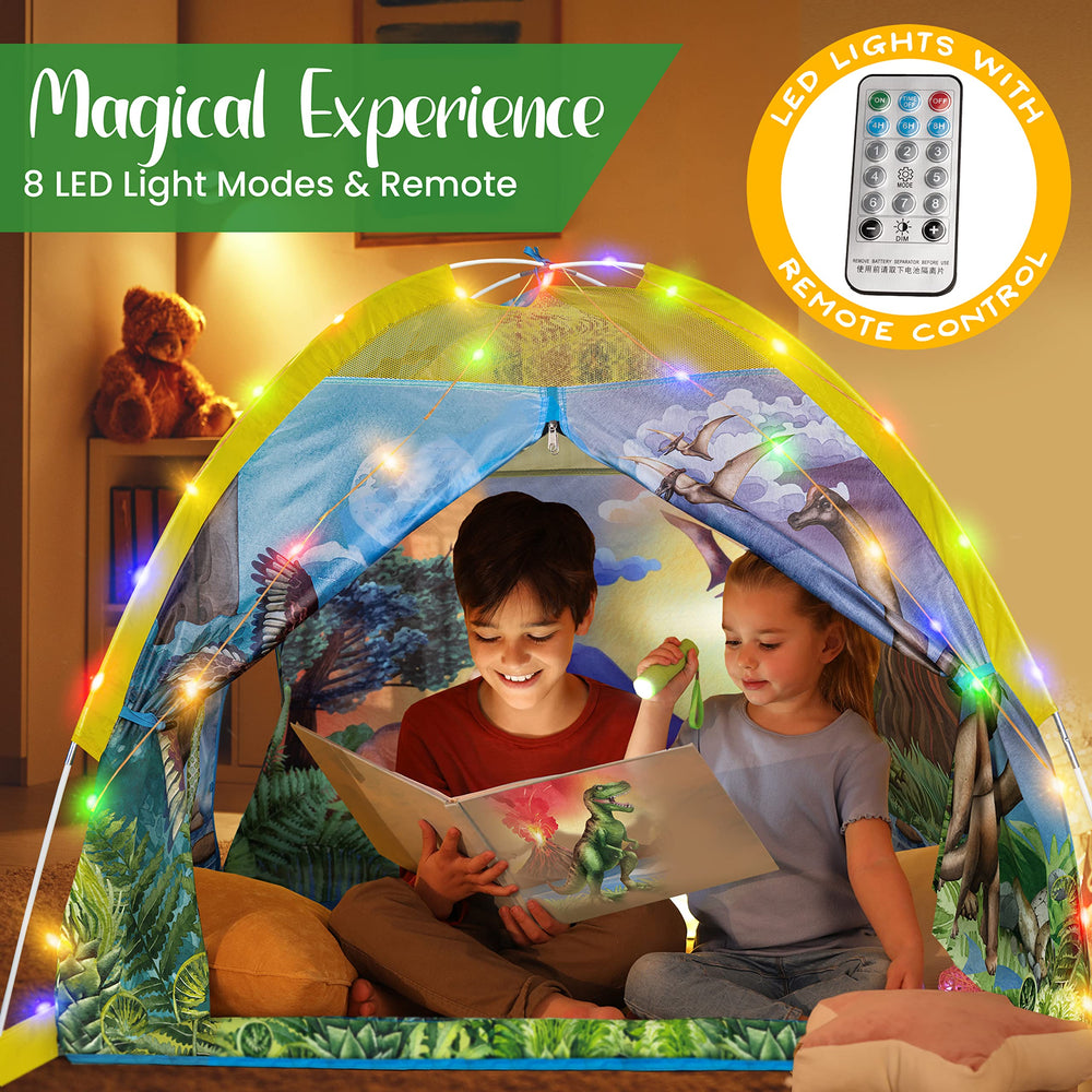 W&O Dino Super Dome LED lights with remote create a magical glow