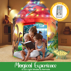 W&O Dinosaur Discovery tent includes six bonus dino toys for hands-on exploration.