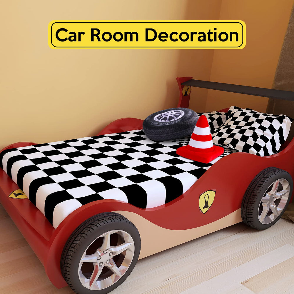 Woanger race car room decor set brings bold, car-themed style to any space.