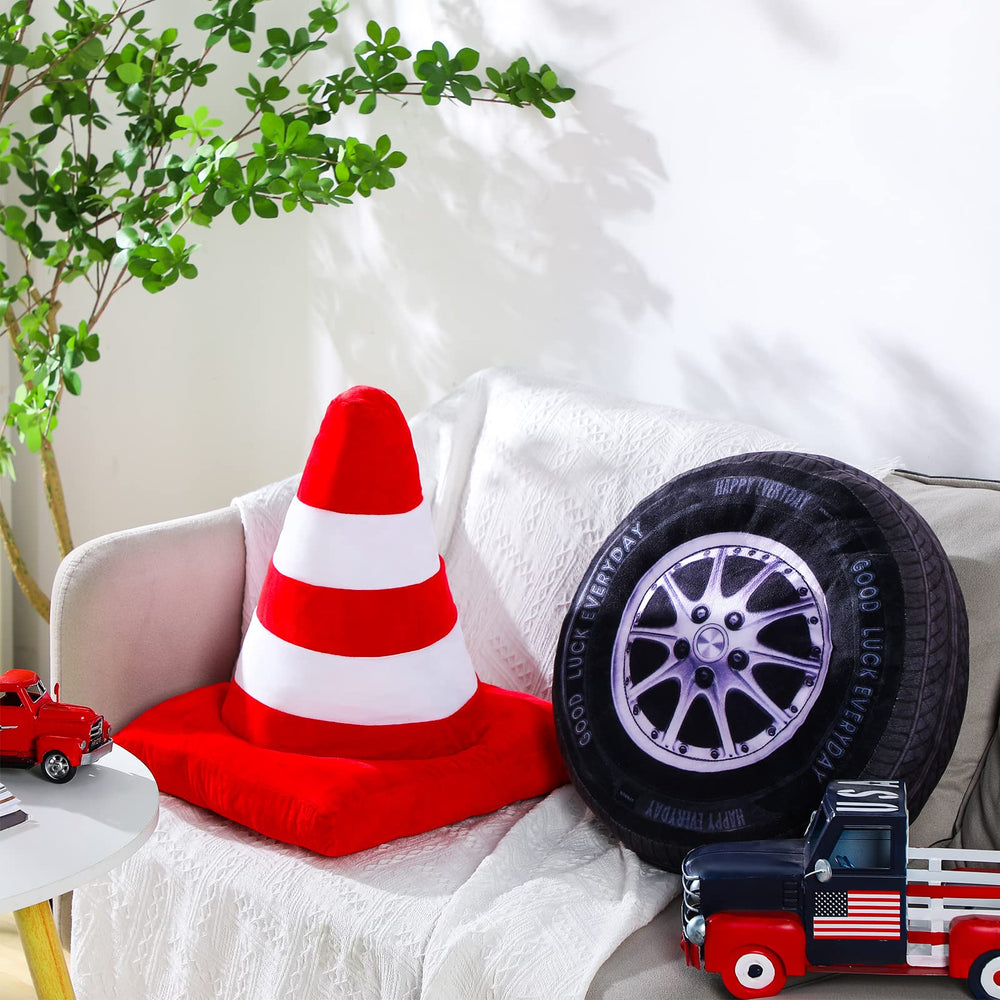 Woanger wheel pillow 3D simulation for cozy lounging and playful room decor.