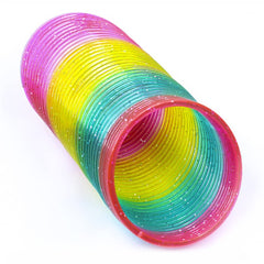 WOBOX giant rainbow coil spring toy in box for party favors and quick relief.
