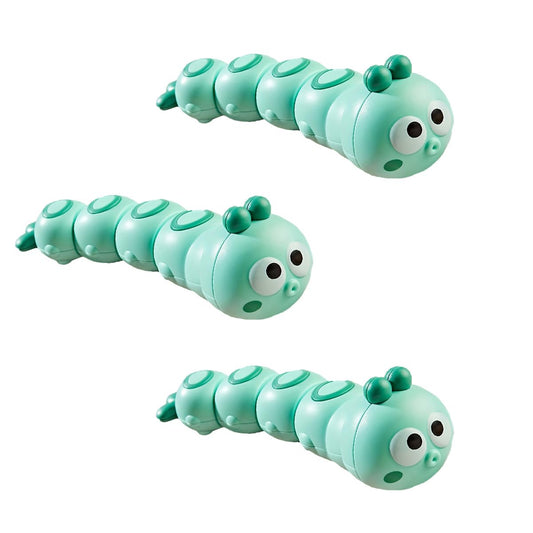 WOBOX wind-up caterpillar toy for toddlers with durable ABS construction.