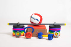 WOD Toys Barbell Mini ages 3 plus design supports early fitness exploration.