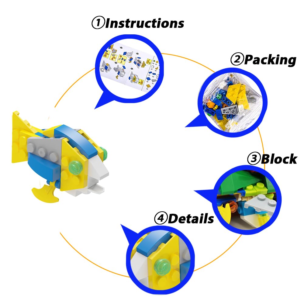WODMAZ swordfish building block for creative ocean play.
