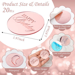 Wolpark acrylic cupcake toppers in pink hue are lightweight and reusable