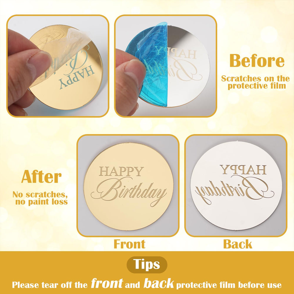 Wolpark reusable acrylic cake toppers are easy to clean and store.