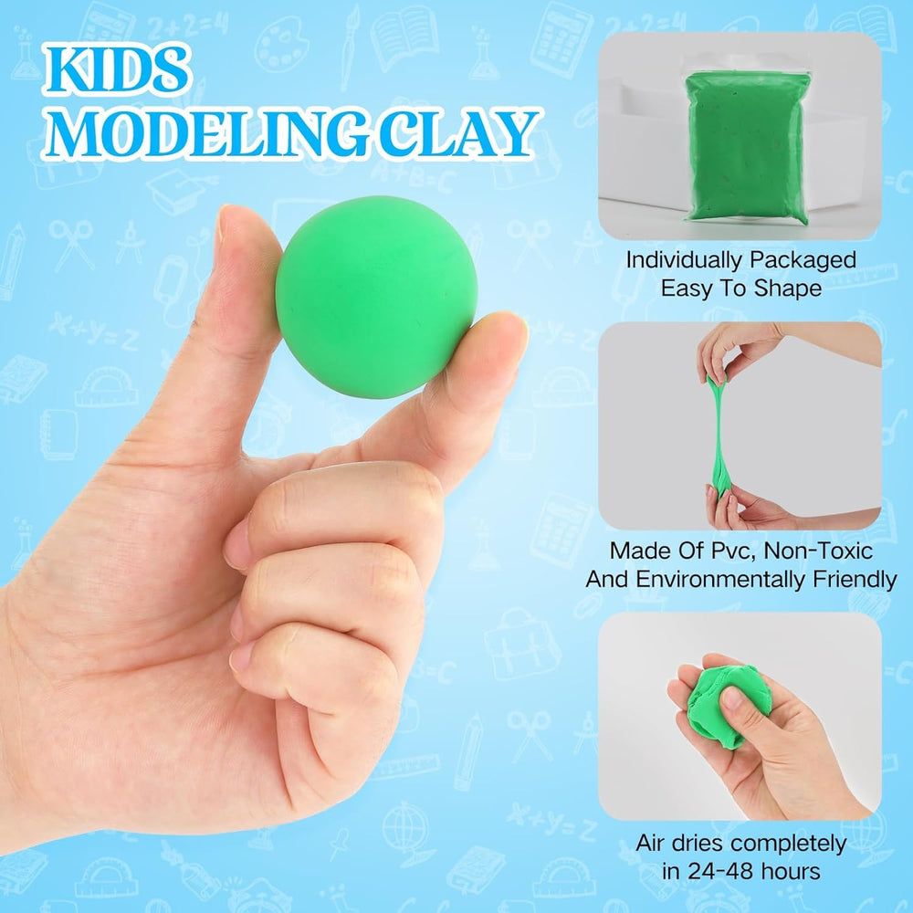 Wolwefa Green Air Dry Clay texture demonstrates soft, non-toxic material for kids' projects