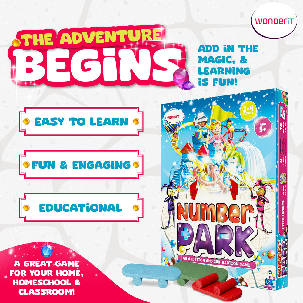 WONDER IT Number Park flash cards for quick addition and subtraction practice
