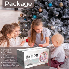 Wonder Space Deluxe ball pit arrives in gift packaging for easy gifting.