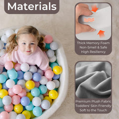 Wonder Space Deluxe ball pit with washable cover for easy cleanup after play.