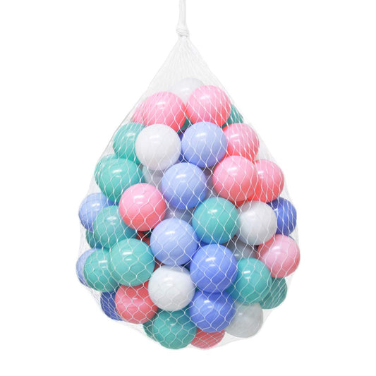 Wonder Space soft pit balls in pastel colors for safe, engaging toddler play.