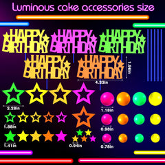 Wonderjune neon star picks brighten desserts with luminous color