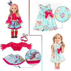 WONDOLL 14-inch doll clothes hangers for easy organization and storage