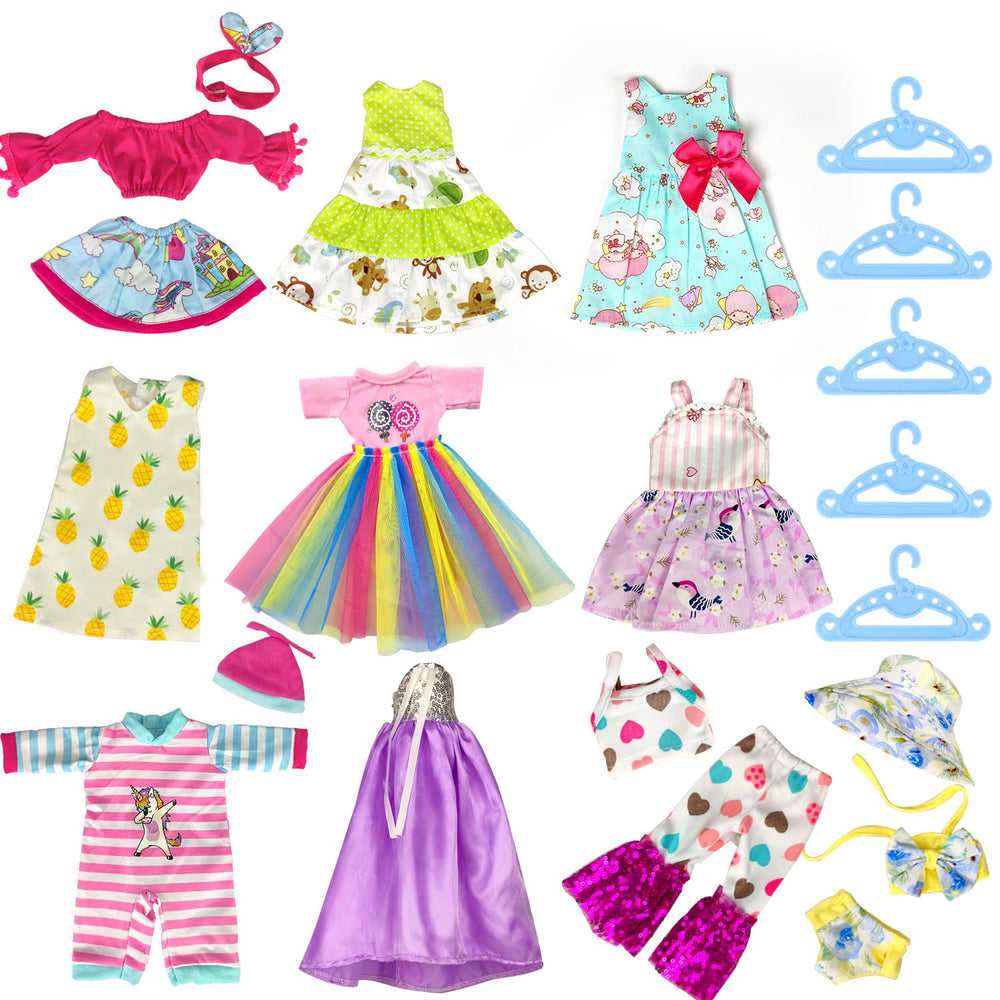 WONDOLL 14-inch doll clothes tops and pants set for mix-and-match outfits