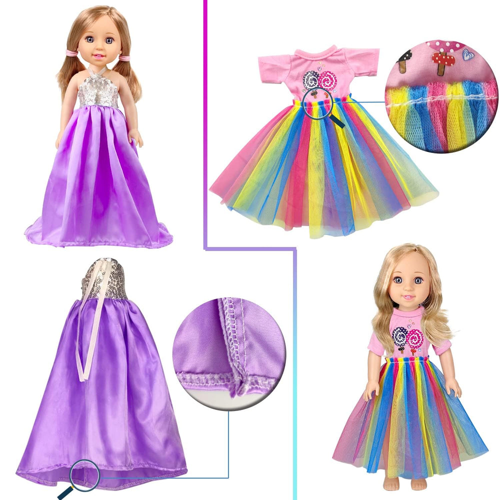 WONDOLL 14-inch doll skirt and accessories for stylish outfits on the go