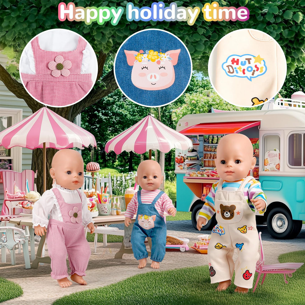 Easy-wash doll clothes designed for frequent play and quick cleanup.