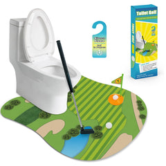 Wondrus Toilet Golf putter ready for quick bathroom practice and laughs.