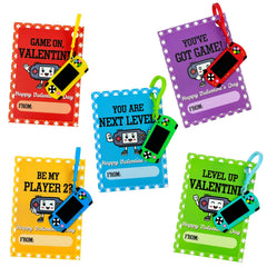 Wondrus valentines video game keychains 24-pack for classroom exchanges.