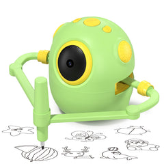 Wonovate Smart Drawing Robot in green, front view, encouraging creativity and hands-on learning.