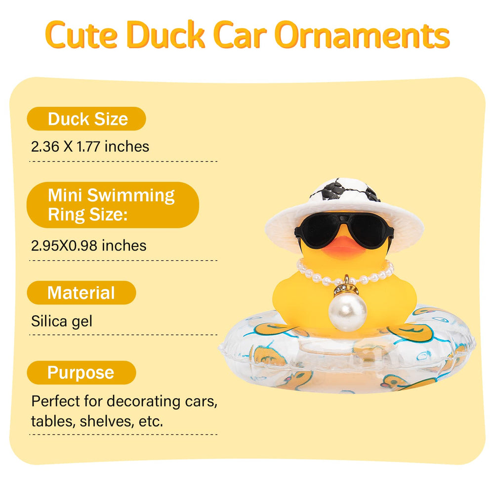 wonuu car rubber duck dash decoration kit includes all accessories for quick setup