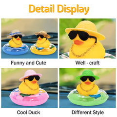 wonuu yellow duck wearing mini hat for simple DIY car decor