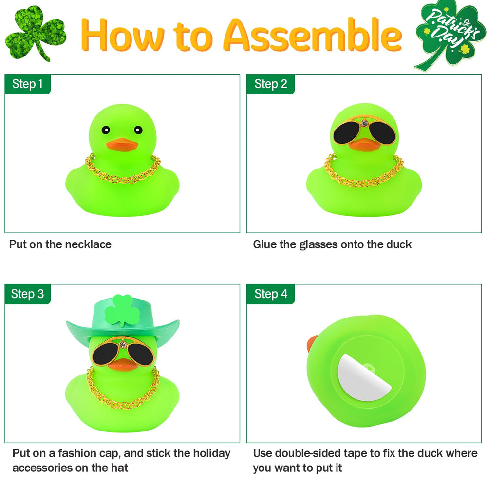 wonuu dashboard duck with shamrock hat serves as a whimsical interior accent