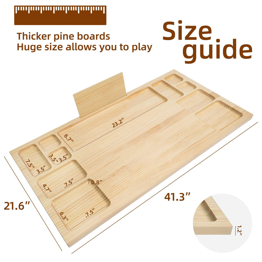 WOOD CITY Building Tray Board Storage with classification keeps LEGO organized