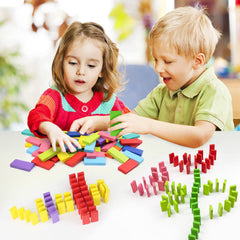 WOOD CITY colorful gift-pack domino set ideal for birthdays and celebrations