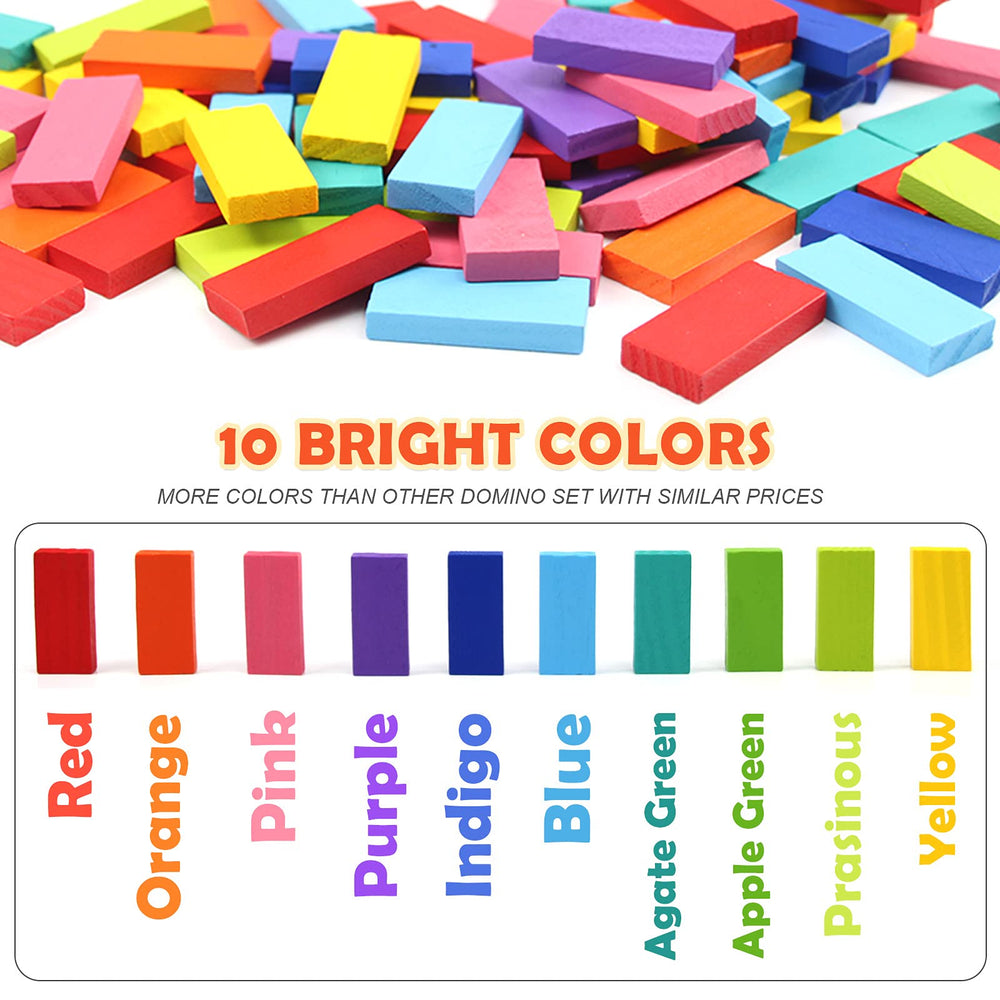 WOOD CITY dominoes storage box helps keep pieces organized after playtime
