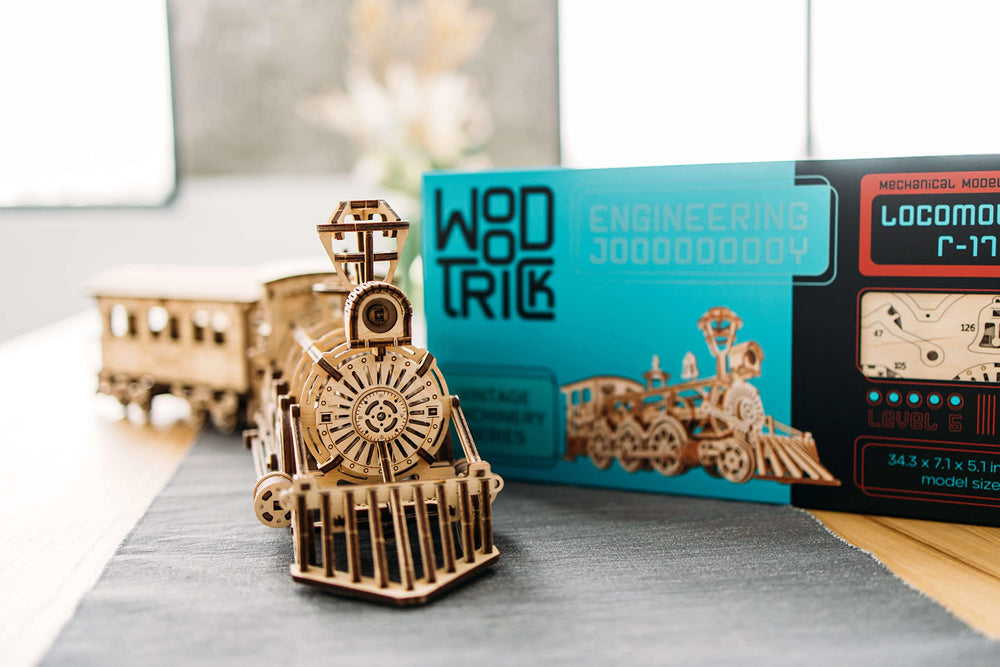 Wood Trick railway pieces fit with satisfying interlocking joins.