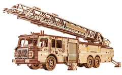 Wood Trick Rescue Firetruck assembly in progress showing 636 pieces.