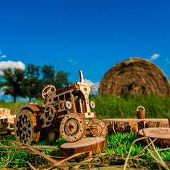 WOODEN.CITY Tractor 3D Puzzle pistons detail illustrating motion