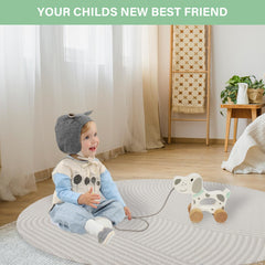 WoodenEdu dog pull toy gift-ready design sparks joyful play moments.