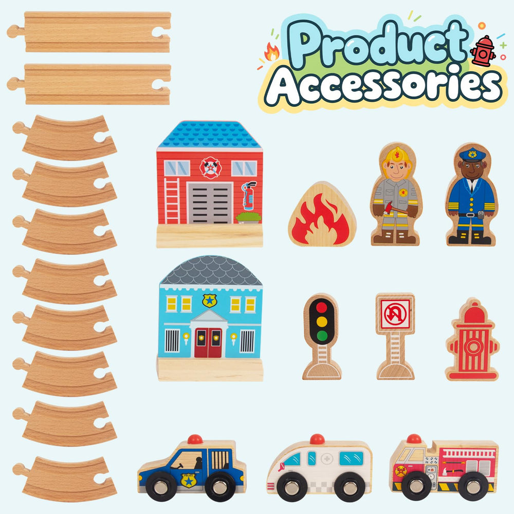 WOODENFUN beech wood craftsmanship provides sturdy, smooth edges for safe toddler play