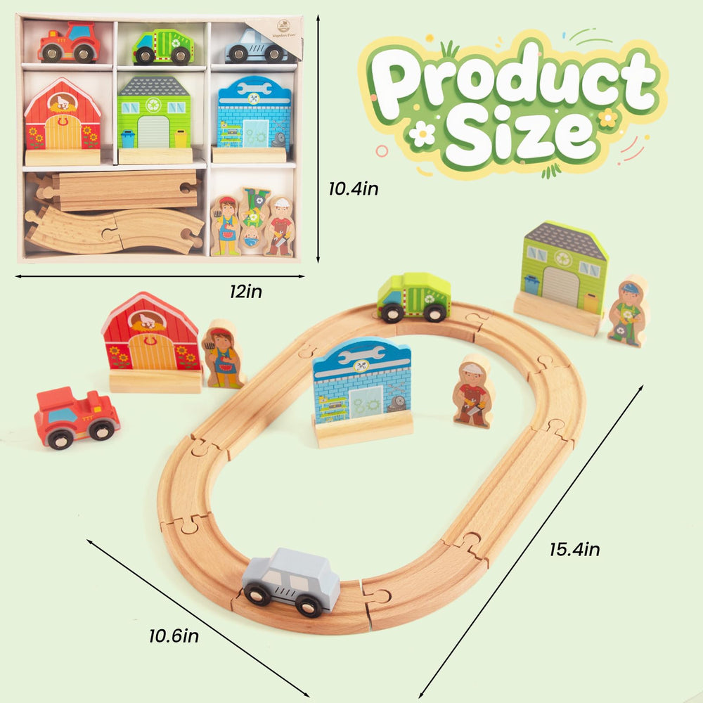 WOODENFUN expandable track designs encourage open-ended play and spatial thinking.