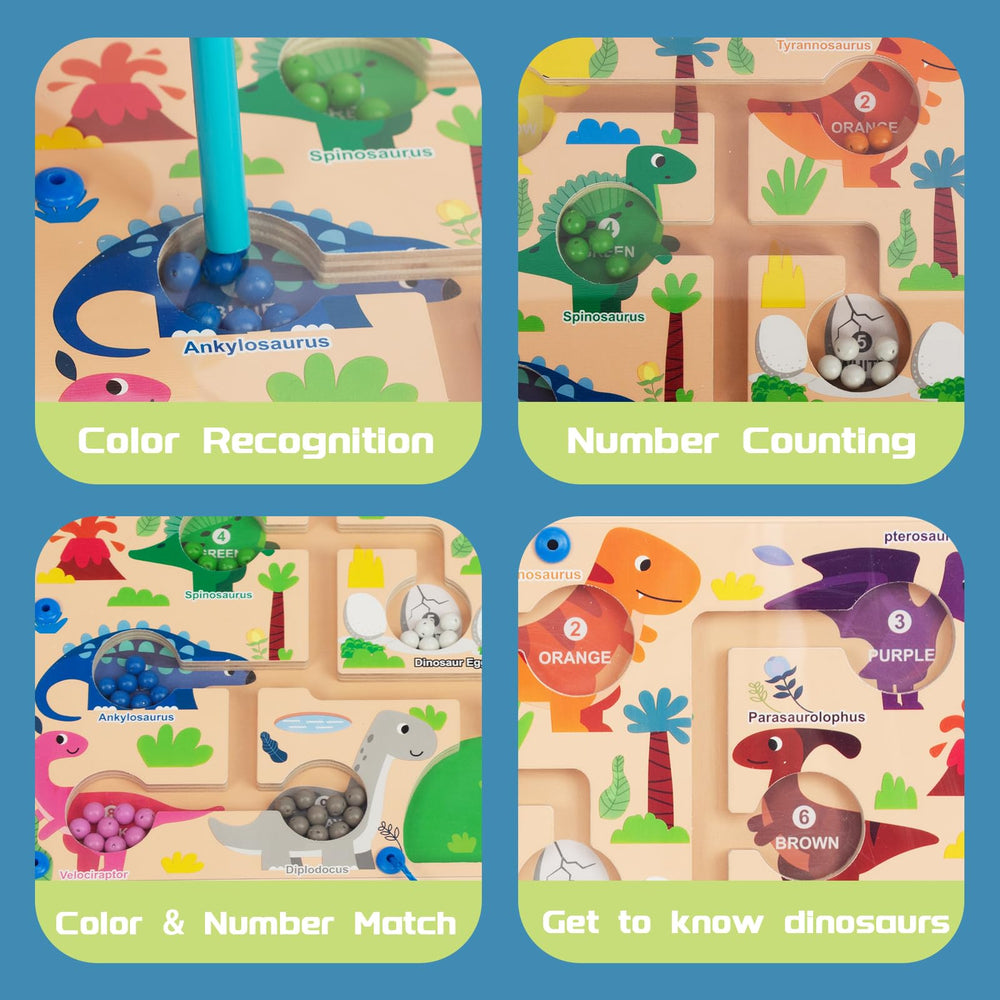 WoodenFun magnetic pen action promotes precise hand movements.