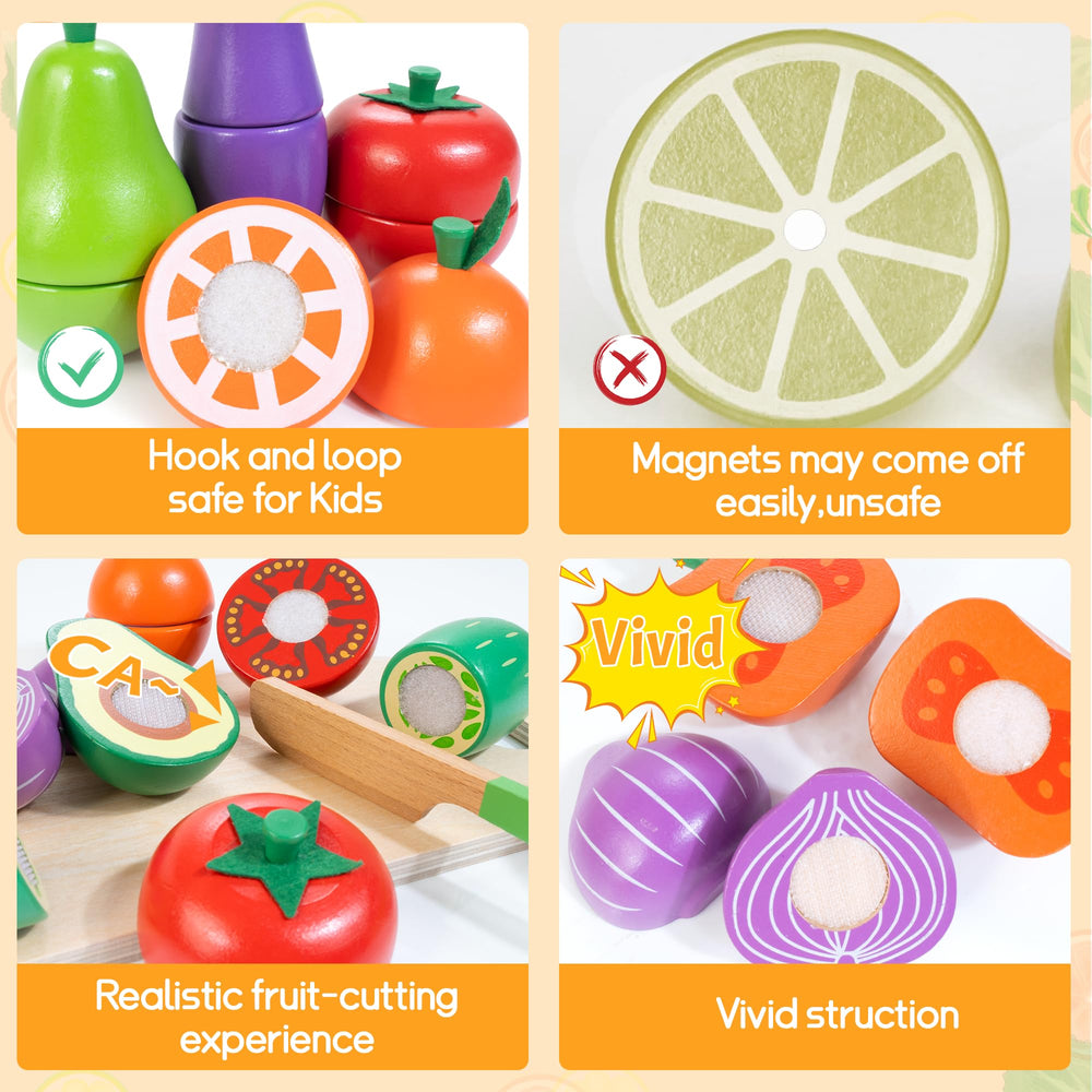 WOODMAM color boxes for sorting fruits and vegetables by color