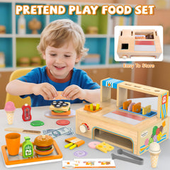 WOODMAM ice cream cones add sensory play during pretend dining.