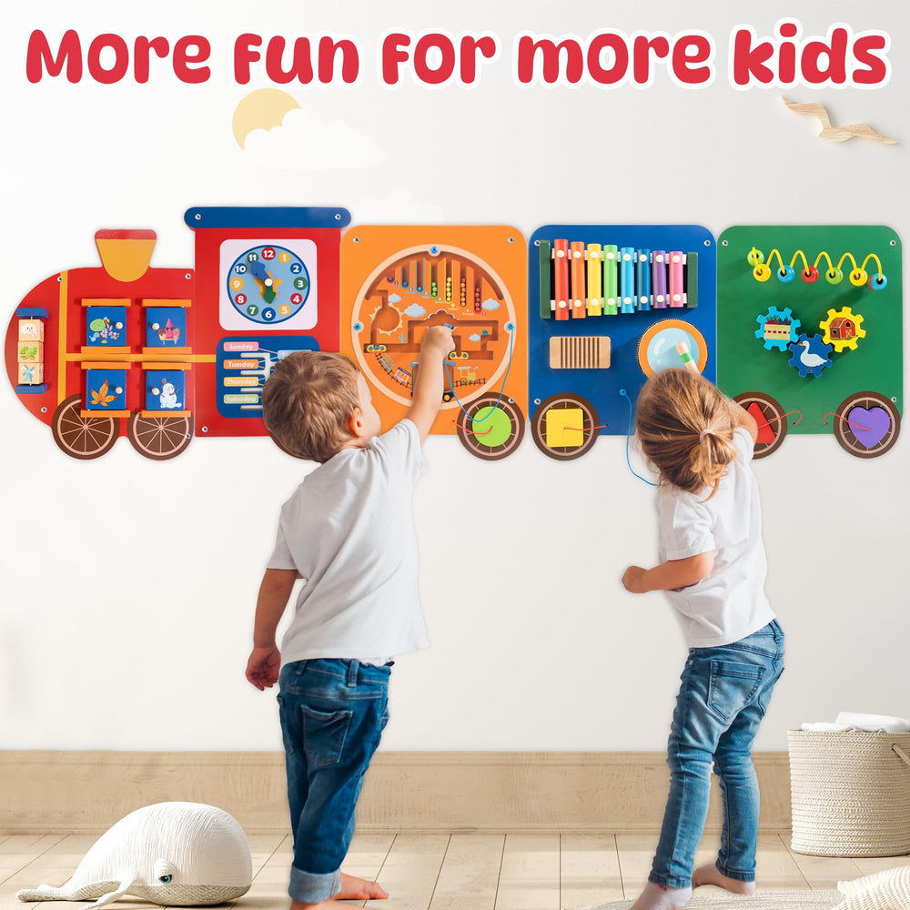 WOODMAM indoor wall decor pairs with learning for a bright play space.