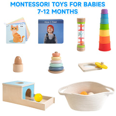 WOODMAM Montessori egg cup and mirror puzzle stimulates sensory exploration