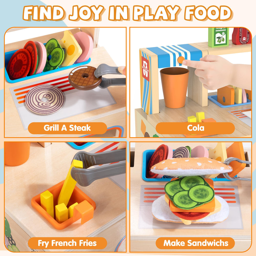 WOODMAM wooden knives designed for safe pretend cooking.