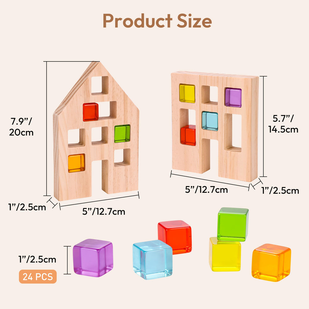 Woodtoe high-rise building play encourages imaginative construction.