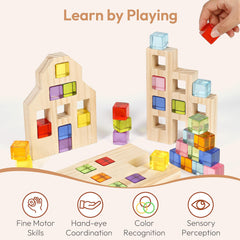 Woodtoe blocks feature a paint-free finish for safe, peaceful playtime.